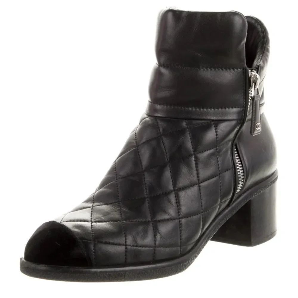 Chanel Quilted Ankle Boots